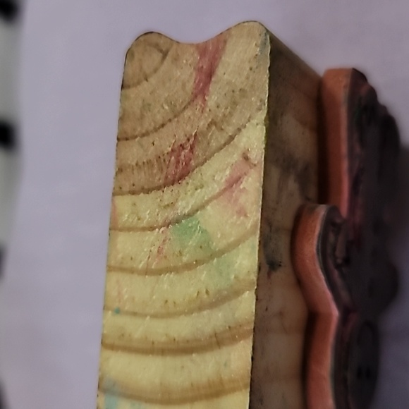 Cartoon Gingerbread Man Wooden Rubber Stamp - Picture 4 of 4